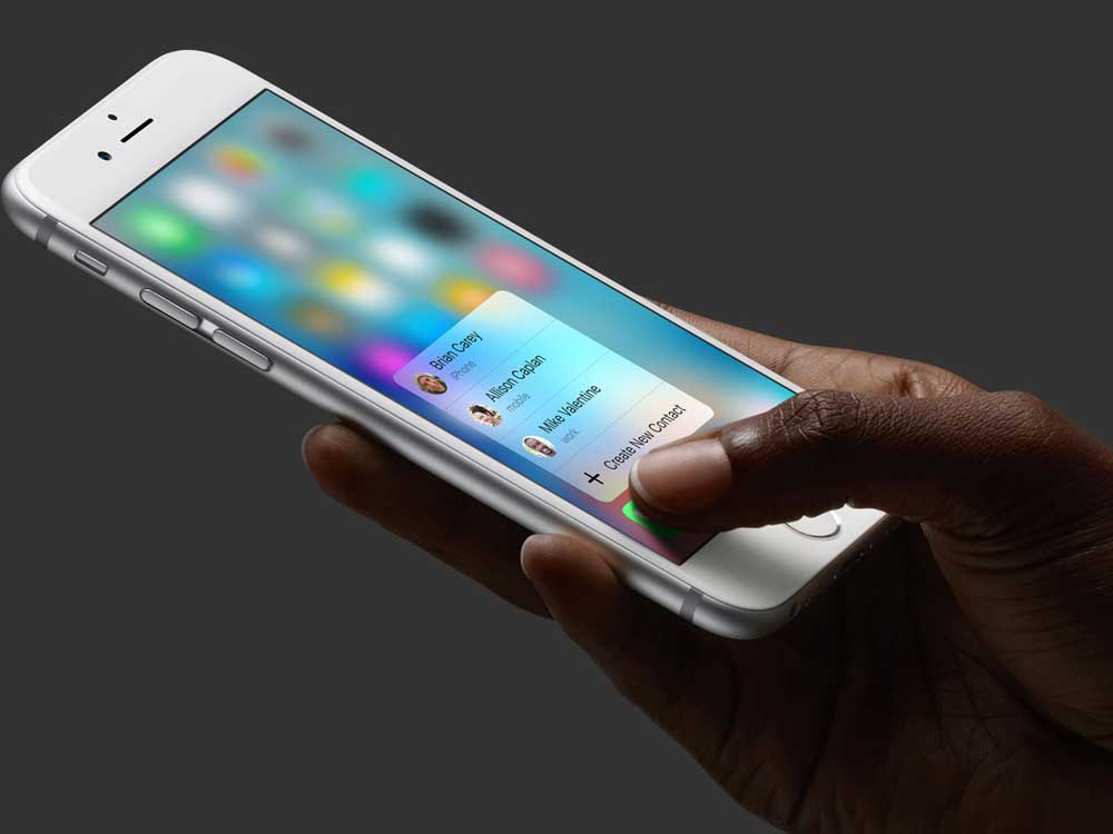 Layar 3d touch di iPhone 6s