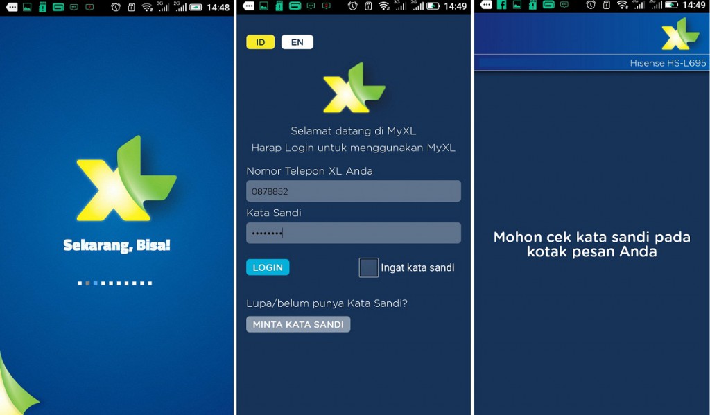 screenshot aplikasi MyXL
