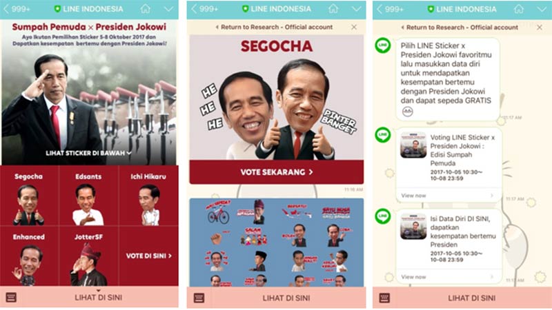 Kompetisi Sticker LINE Jokowi Rayakan Sumpah Pemuda