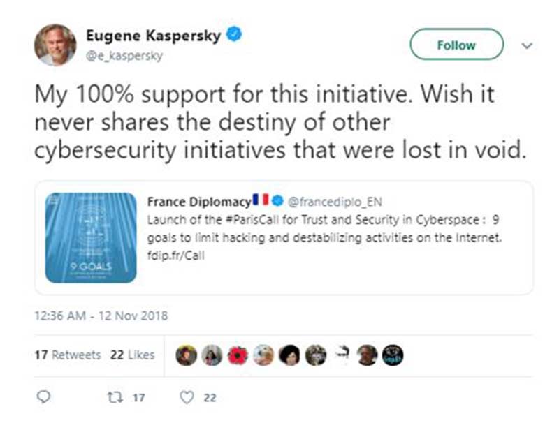 paris call kaspersky Lab